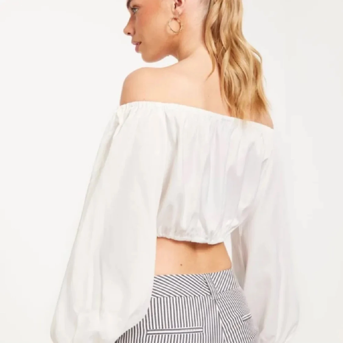 Vit offshoulder topp - 90