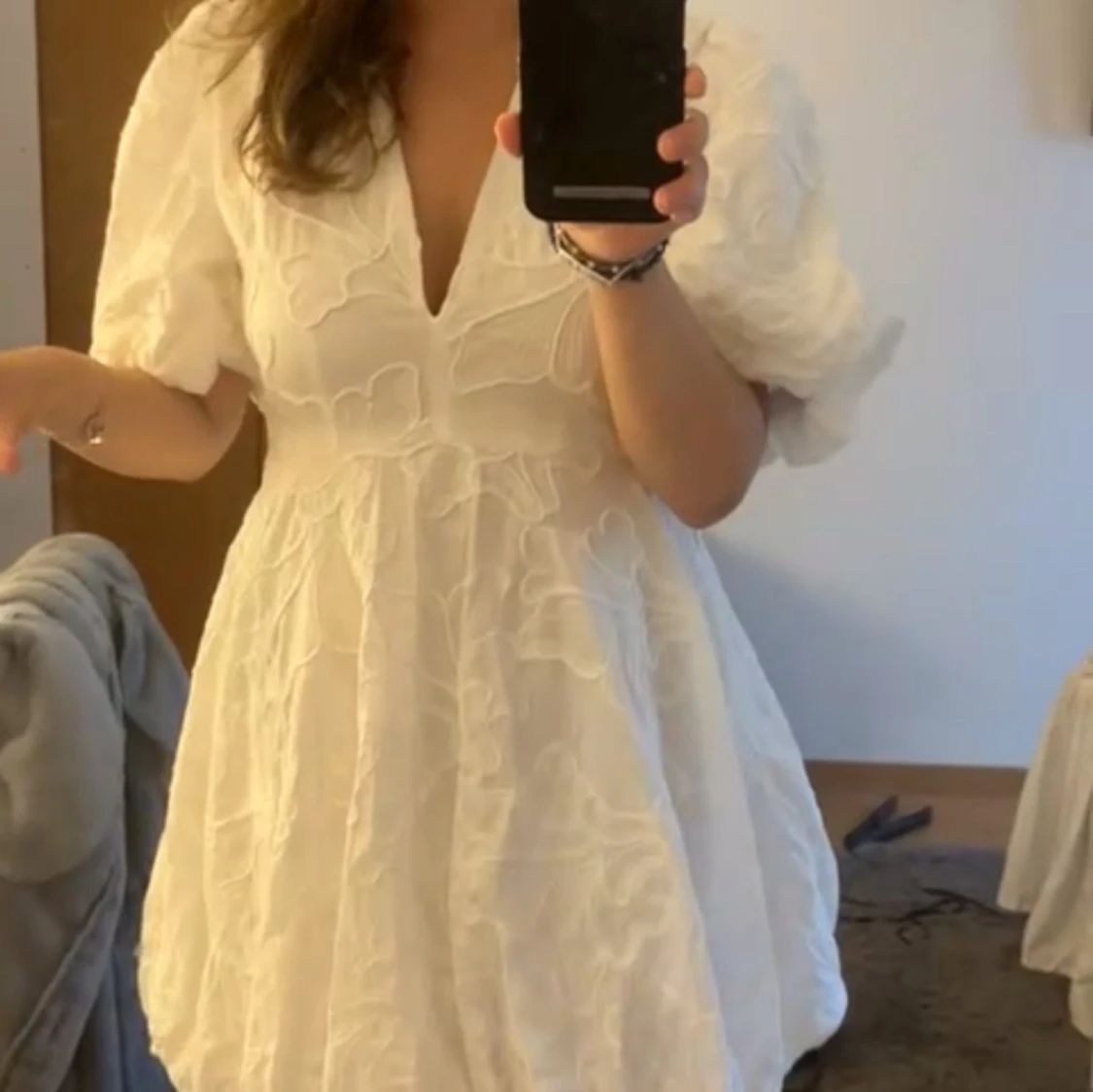 Vit zara klänning  - 90