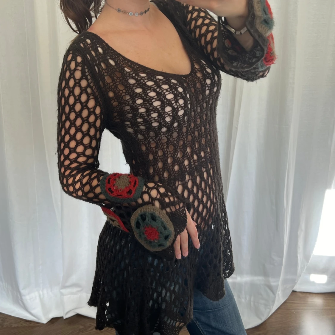 Virkad klänning / topp - 90