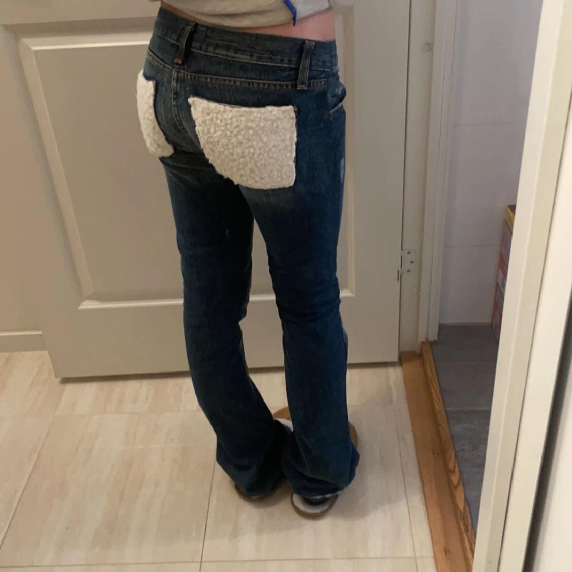 Lågmidjade bootcut jeans - 90
