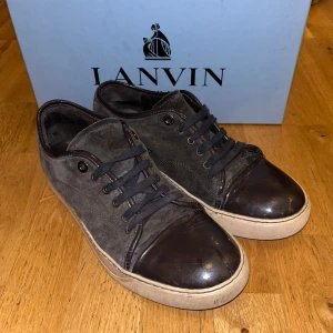 Lanvin skor - Säljer nu mina lanvin skor, skorna är i använt skick. Sulan är gul,  Toeboxen har repor. Skorna har fortfarande lite kvar att ge, därav priset. Skorna är storlek 8 vilket motsvarar ungefär 42-43
