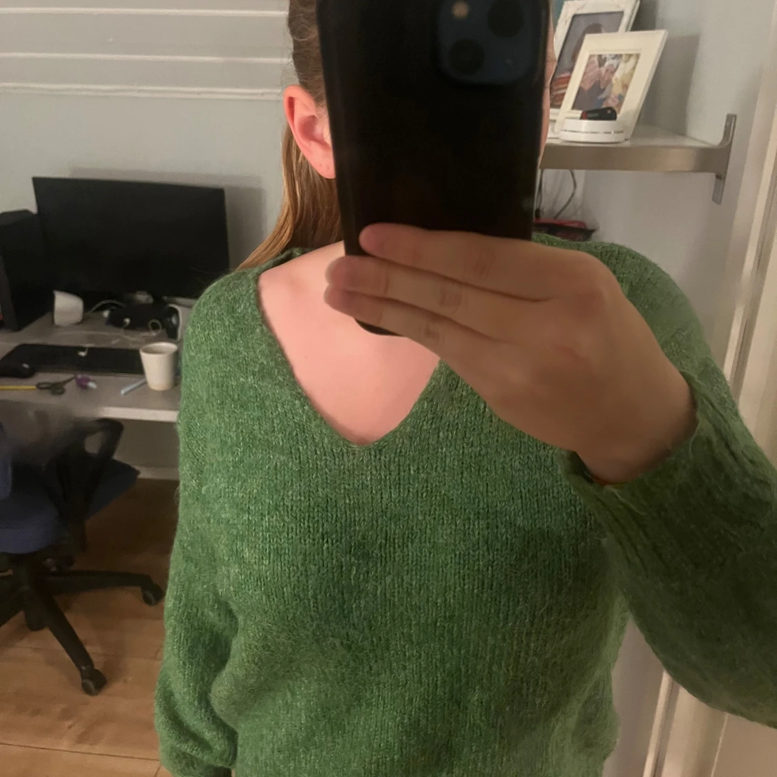 grön stickad tröja  - 93