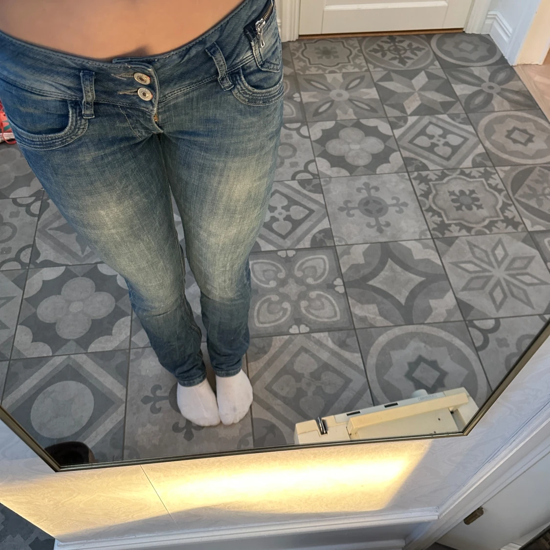 Blå bootcut jeans Ltb