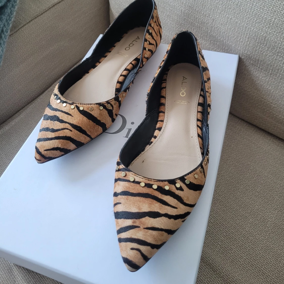Zebramönstrade ballerinaskor från Aldo - 90
