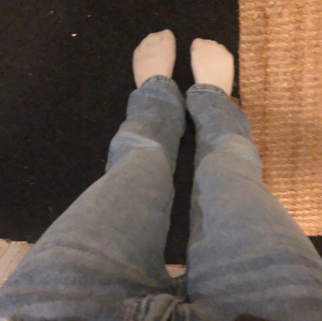 Blå bootcut jeans - 90