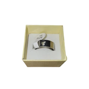 Silverfärgad ring med fjäril - Elegant silverfärgad ring med en stilren design.. Perfekt för att ge en personlig touch till din stil. Rostfritt stål, US 9.5 eller 19.4 mm