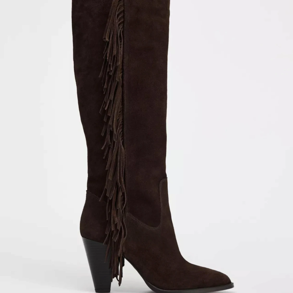 Bruna mockastövlar med fransar - 2