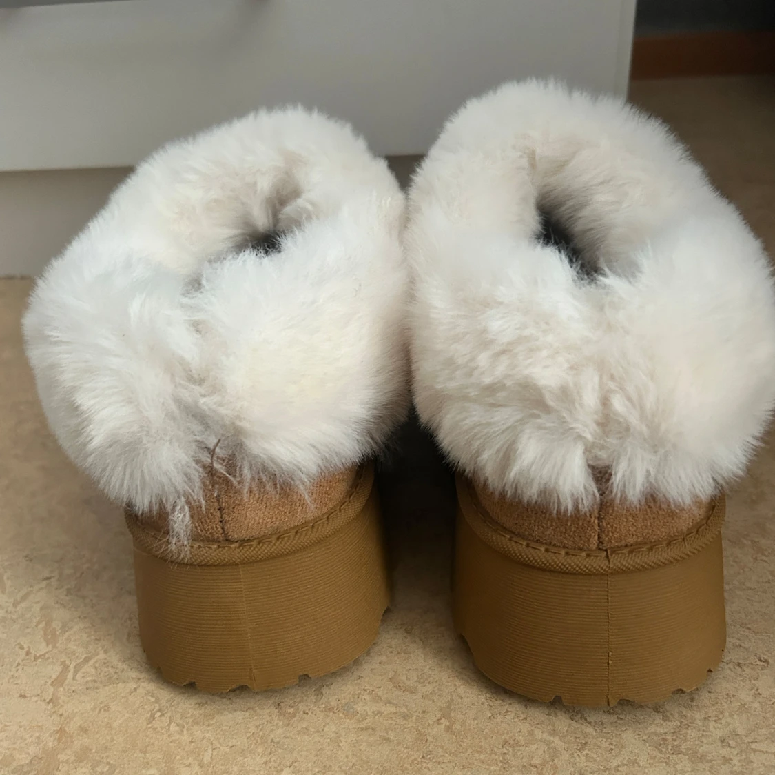 Bruna ugs med vit päls - 2