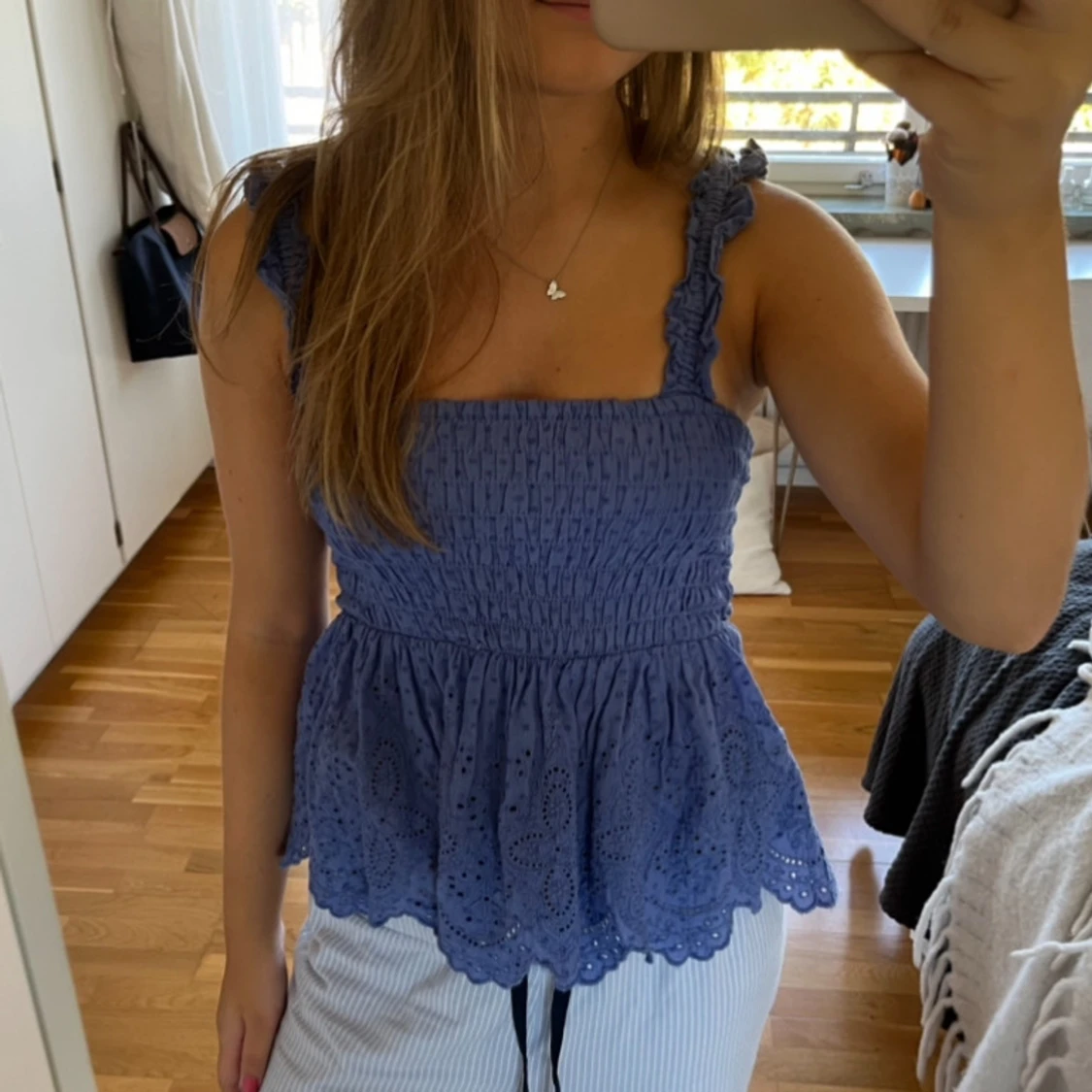 Blå-lila volangtopp!