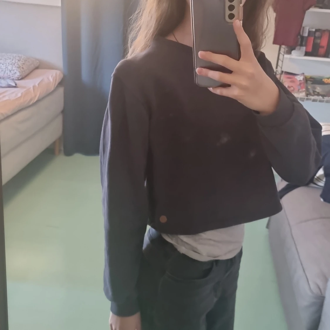 Croppad tjocktröja - 92