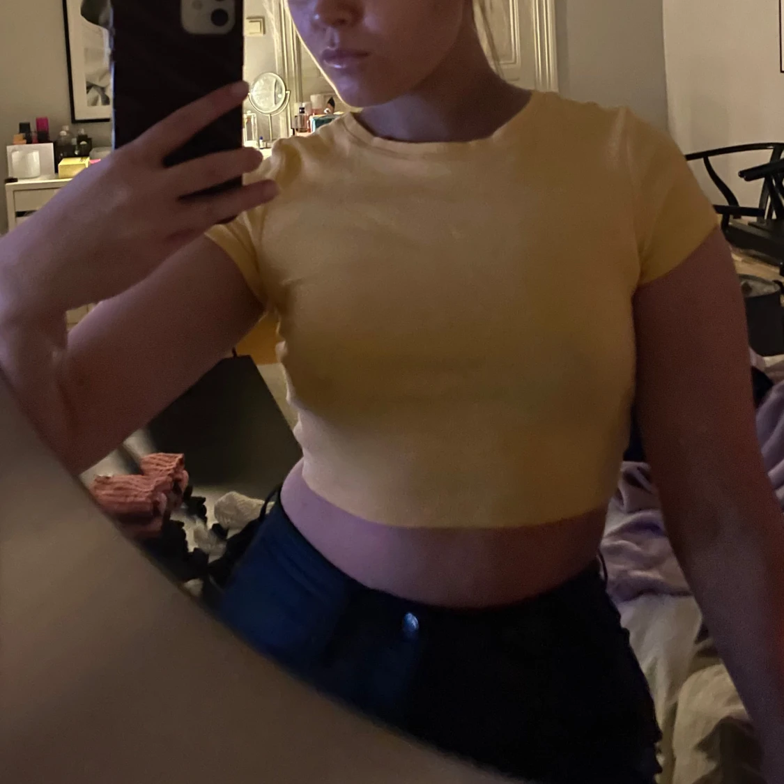 Gul ribbad t-shirt - 91