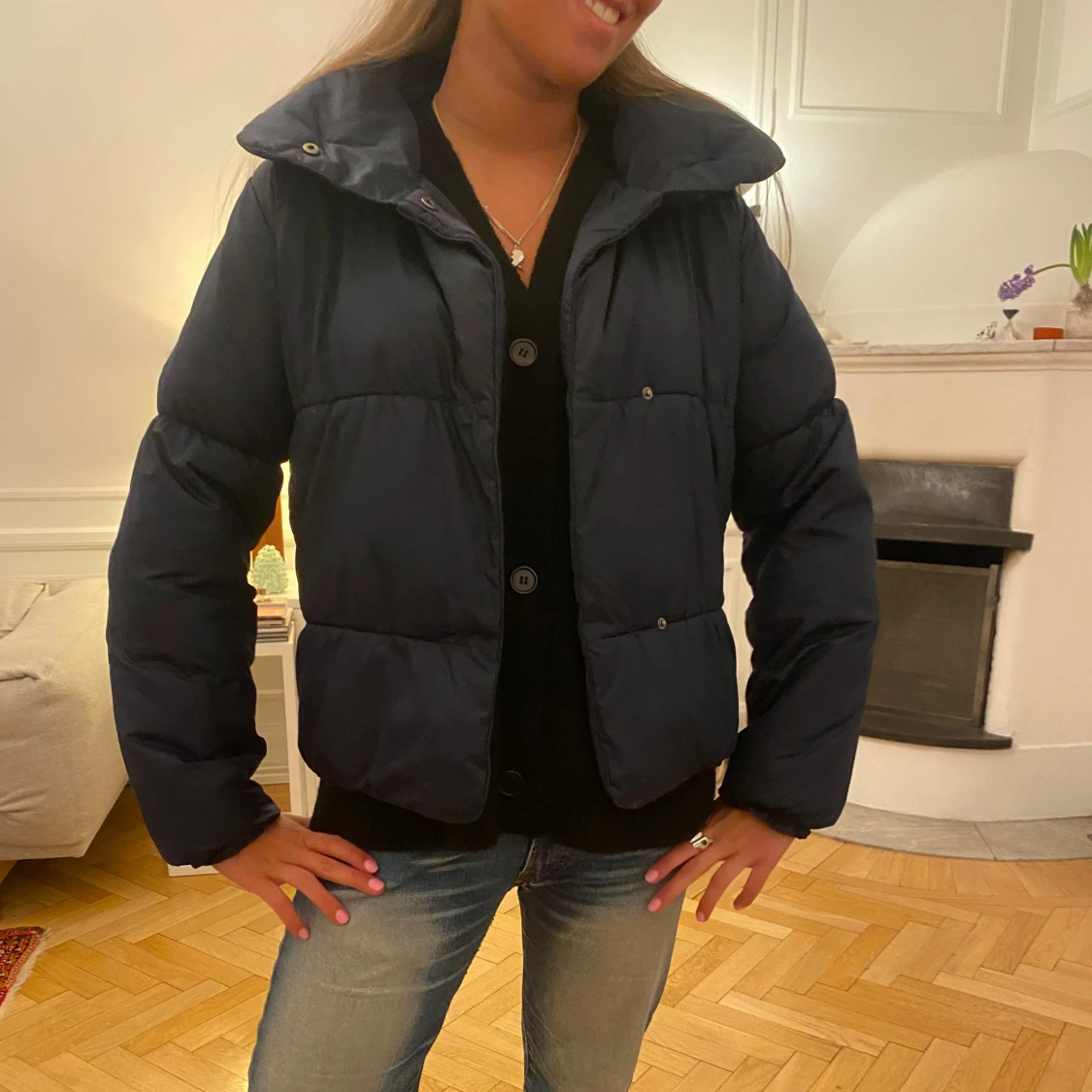 Marinblå jacka 💘 - 90