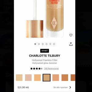 Charlotte tilbury flawless filter - Charlotte Tilbury Hollywood flawless filter i färgen 5,5 tan dope. Säljer då den tyvärr är för mörk för min hudton. Endast testad 🩷Nypris 599kr🩷
