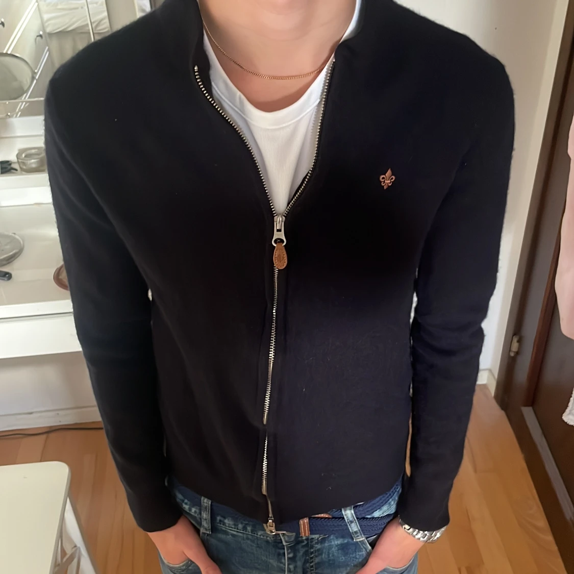 Morris half zip stickad - 1