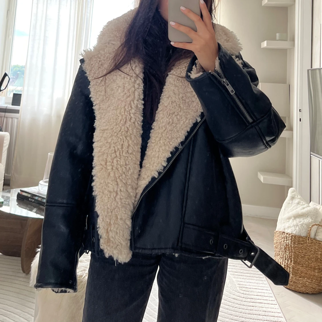 Shearlingjacka