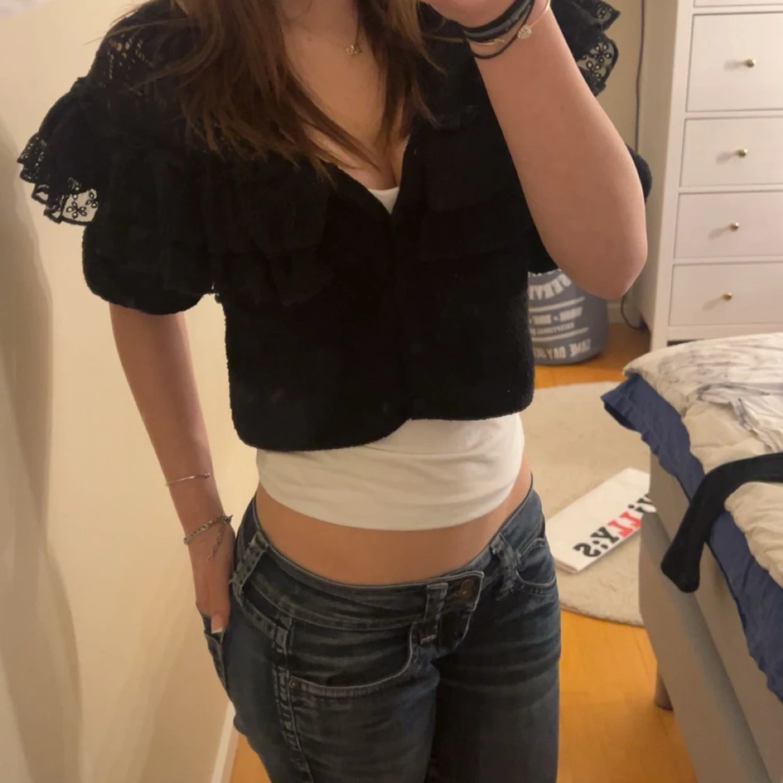 Mörkblåa jeans - 90