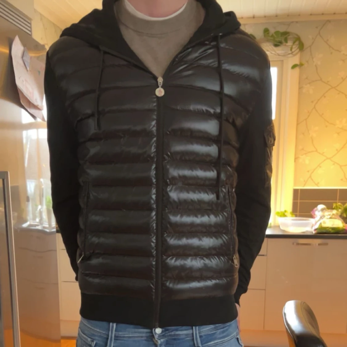 Svart quiltad jacka från Moncler - 90