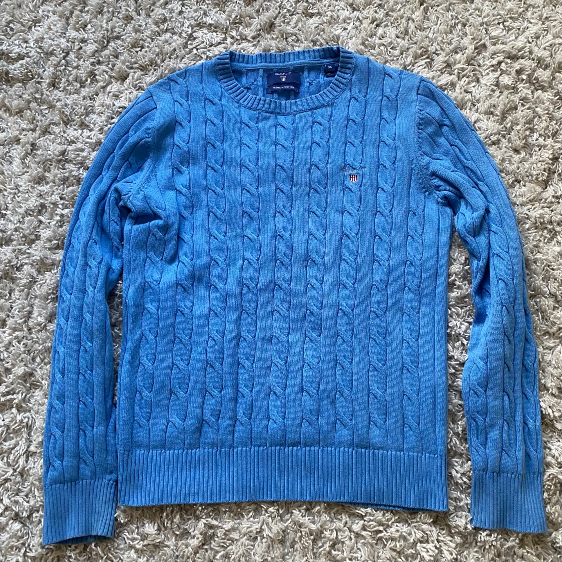 Gant kabelstickad crewneck 