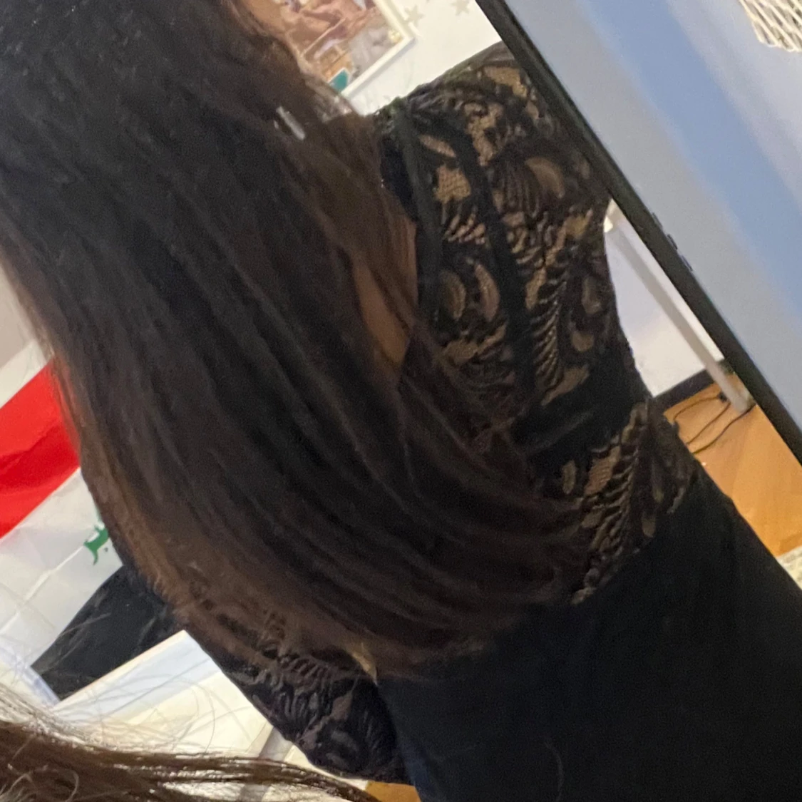 Svart spets jumpsuit - 90