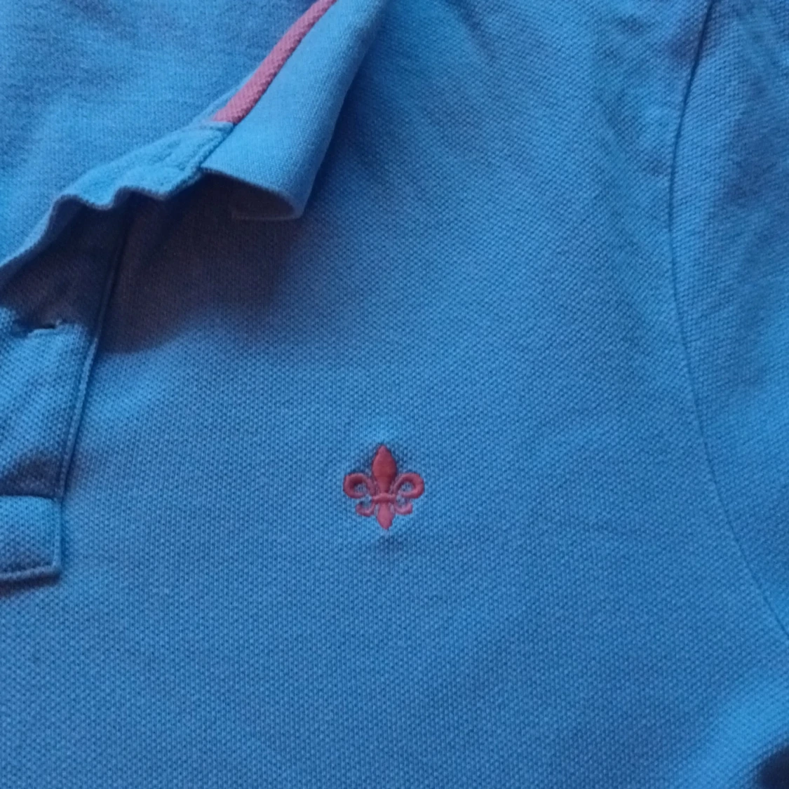 Blå pikétröja från Morris - 90