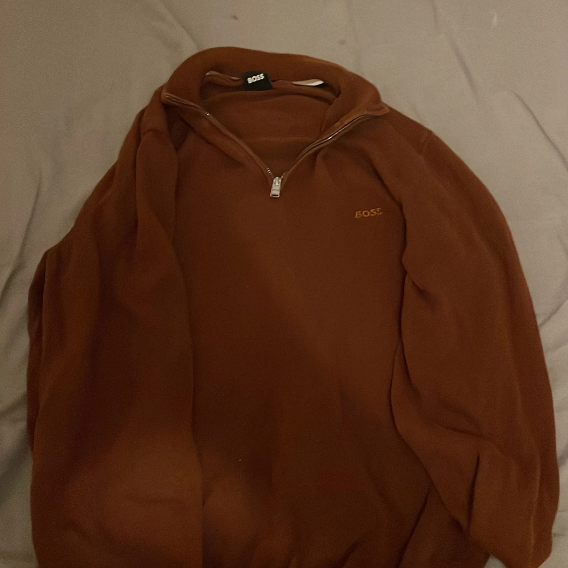 Brun tröja med dragkedja från Boss - 90