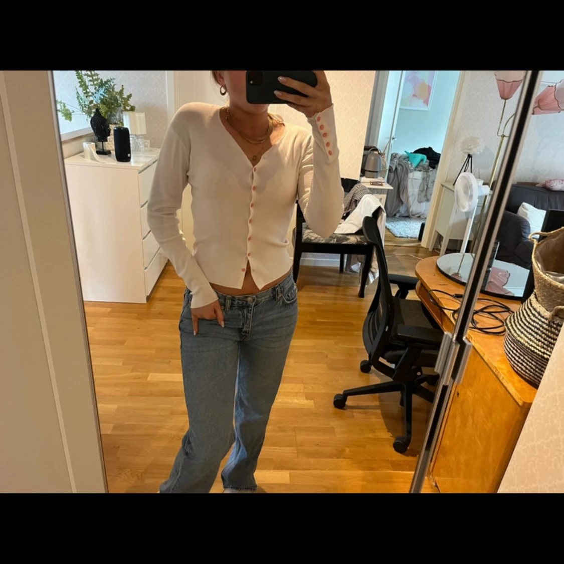 Rosa kofta med knappar - 2