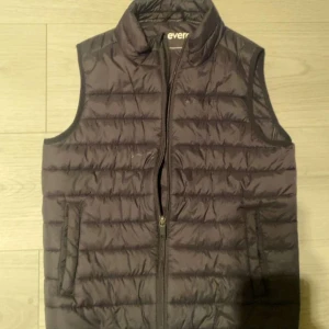 Svart dunväst från Everest - Säljer en svart dunväst från Everest med dragkedja framtill. Västen är quiltad och perfekt för kyligare dagar. Den har en stilren design och är lätt att matcha med olika outfits.