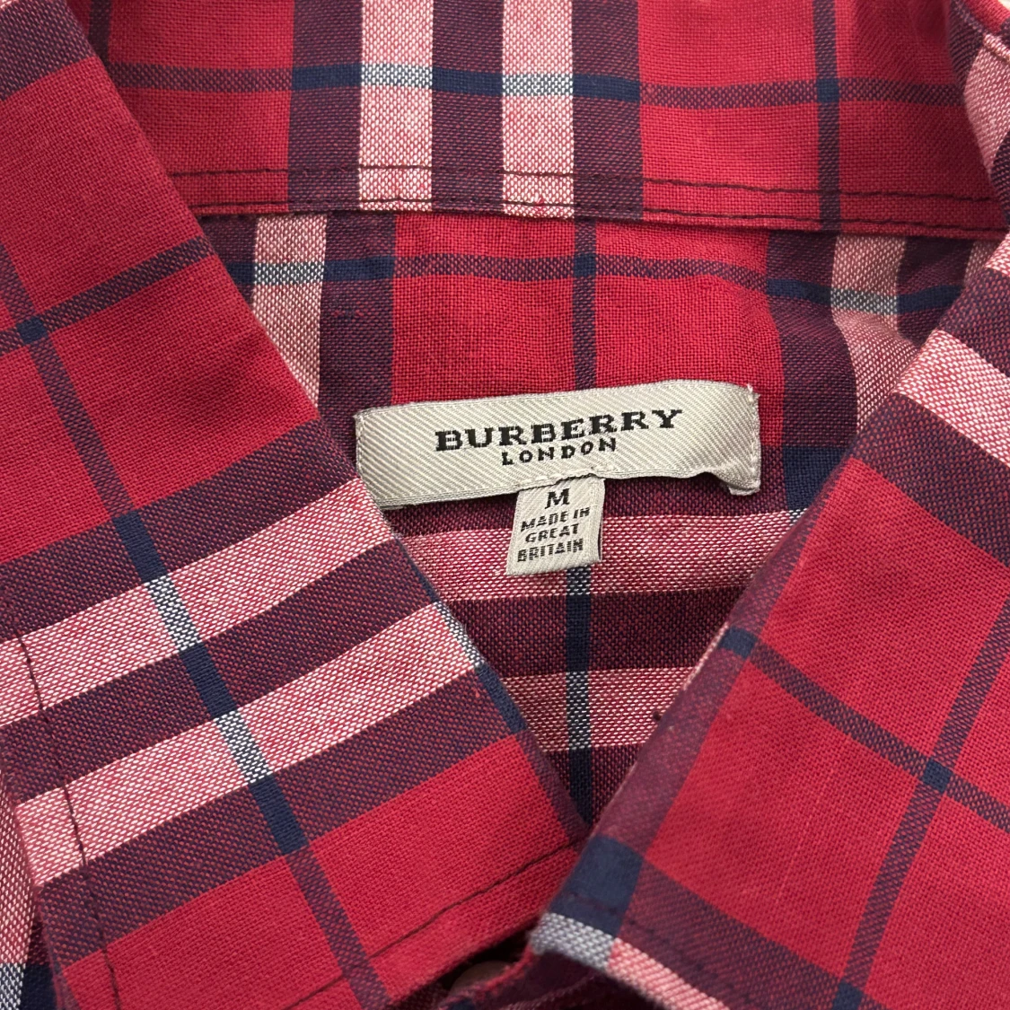 Äkta, Rutig röd skjorta från Burberry - 1