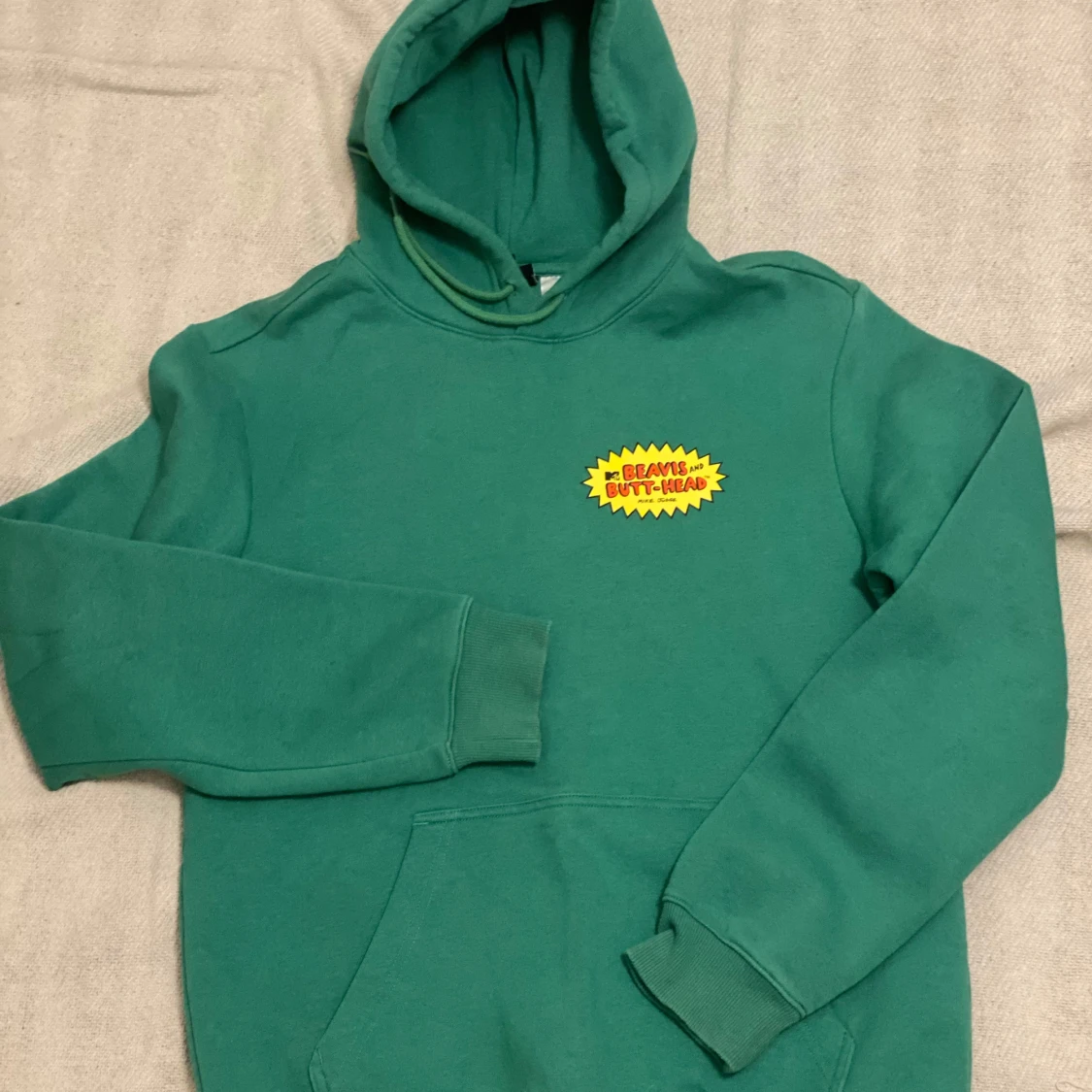 Grön Beavis and Butt-Head hoodie