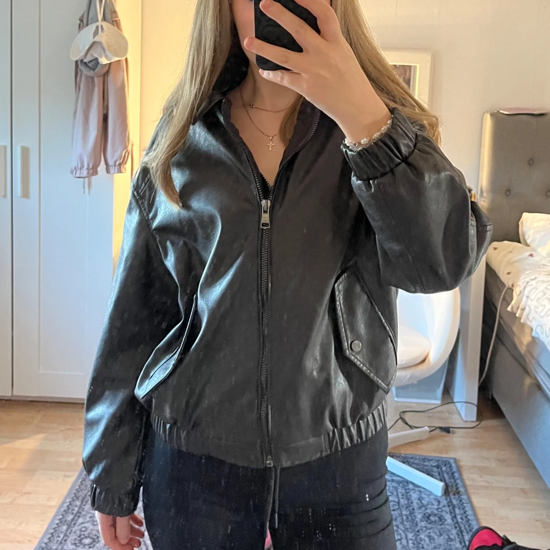 Läderjacka  - 90