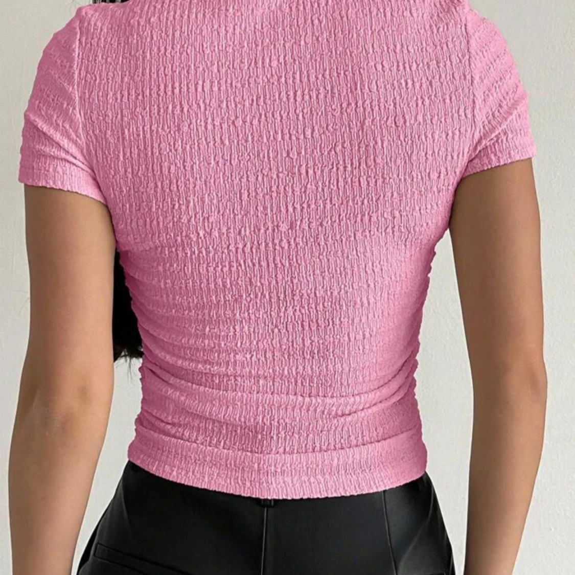 Rosa ribbad topp - 90