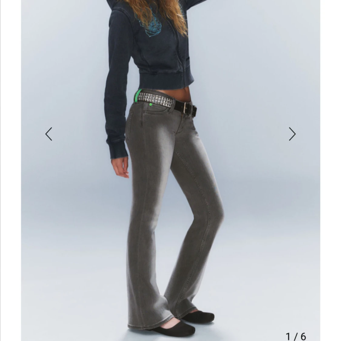 Grå bootcut jeans - 90