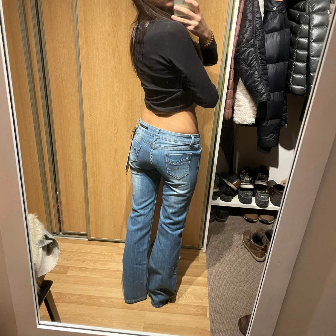 Lågmidjade bootcut jeans  - 92