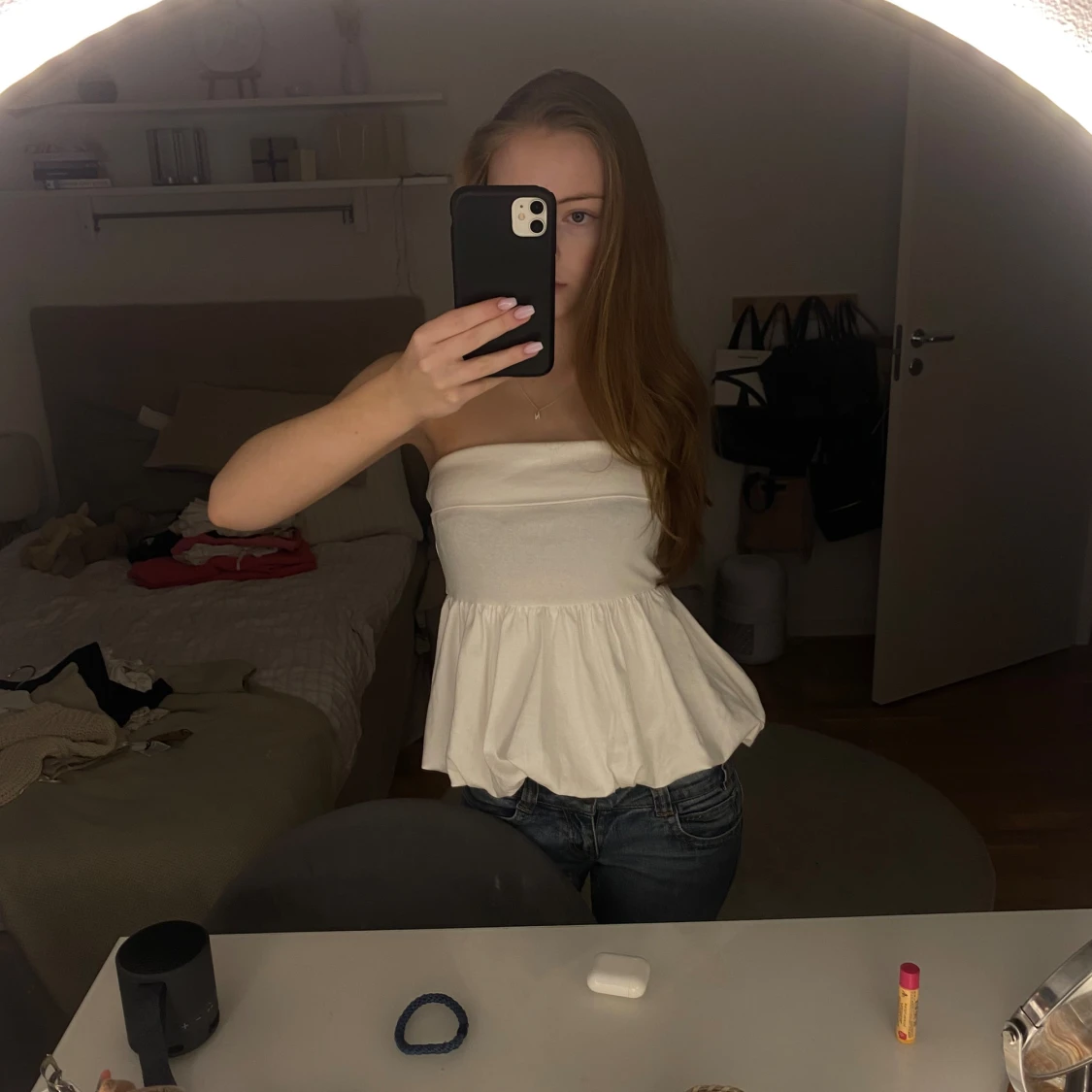 Vit tubtopp från Gina Tricot - 90