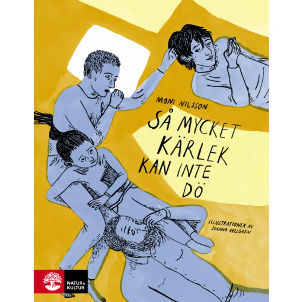 Leas mamma ska dö. Lea hatar läkarna som inte kan ge henne rätt medicin och hon hatar slangarna under mammas näsa och hennes andfådda andetag. Och hon hatar Noa. Noa som varit hennes bästis hela livet, men inte är det längre. Mitt i allt det hemska pågår livet ändå, med mamma, pappa och storebror Lucas. Det är skoldagar med king på skolgården och fotbollsträningar med Pernilla Skvallerbyttan Olsson och det är drömmar om att få snorkla i Söderhavet. Allt medan mamma blir sjukare. Med stor psykologisk insikt, värme och humor, gestaltar Moni Nilsson det allra svåraste: att förlora sin mamma i förtid, medan man själv fortfarande är barn. Utan att väja för det tunga är det här också en tröstebok. En bok om livet och vänskapen och den kärlek som aldrig kan dö. Moni Nilsson är en av våra mest älskade barn- och ungdomsboksförfattare. Sitt stora genombrott fick hon med böckerna om Tsatsiki. Hon är flerfaldigt prisbelönad och hennes böcker är översatta till över tjugo språk. Joanna Hellgren är illustratör och serietecknare, utbildad på Konstfack i Stockholm. Hon har bland annat illustrerat böckerna om Katitzi.    Format Inbunden   Omfång 169 sidor   Språk Svenska   Förlag Natur & Kultur Allmänlitteratur   Utgivningsdatum 2018-09-08   Medverkande Joanna Hellgren   Medverkande Caroline Bruce   ISBN 9789127156432  . Böcker.