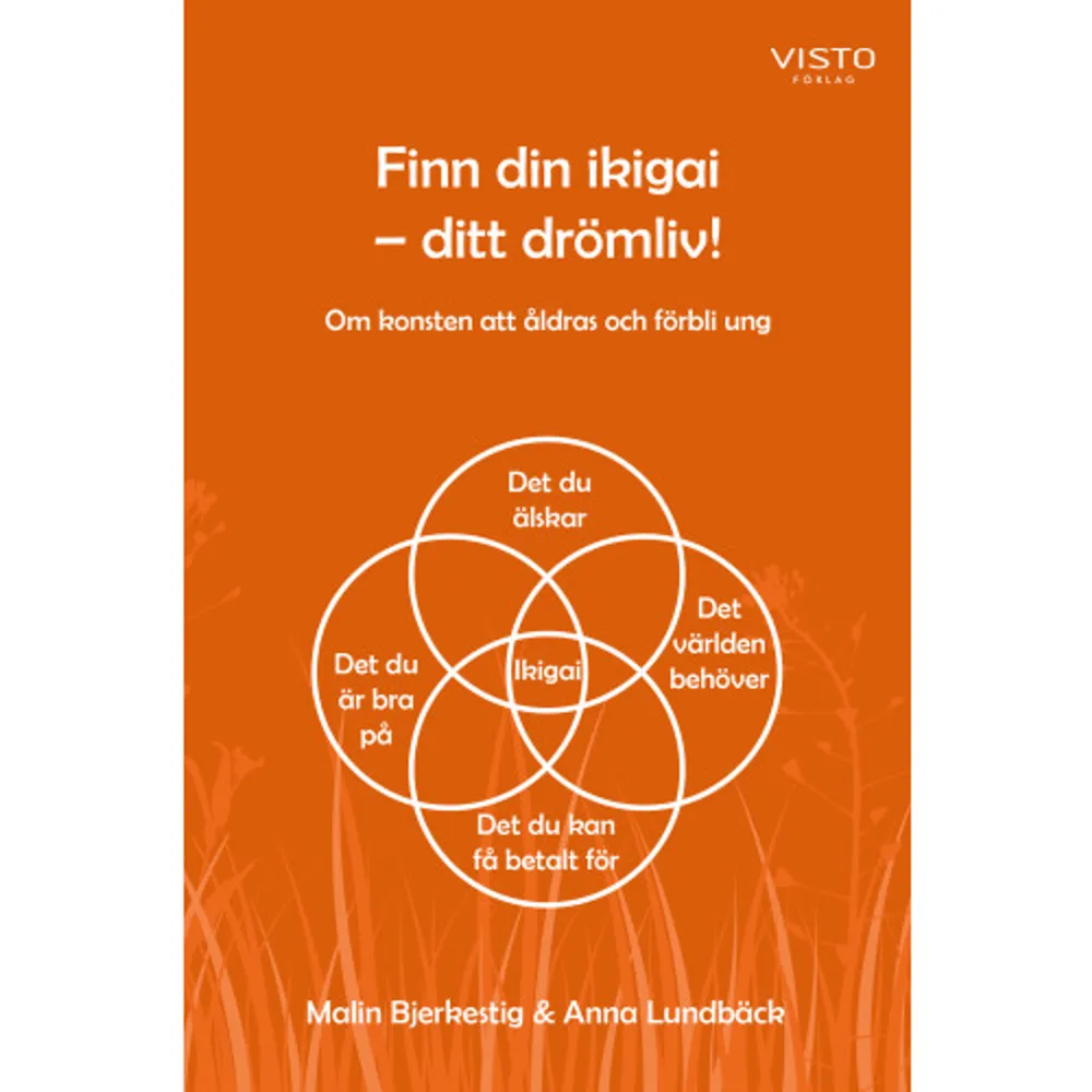 Den här boken handlar om konsten att åldras och förbl­i ung. Om att finna sin ikigai. Ikigai kan beskrivas som din livsmening eller din a­nledning till att kliva upp på m­orgonen, och då inte för att väckarklockan ringer. En vanlig västerländsk tolkning av ikigai är att den är skärnings­punkten för det du älskar, det du är bra på, det du kan få betalt för och det världen behöver. I den här boken utgår vi från den tolkningen och delar med oss av våra egna erfarenheter och insikter. Med den här boken vill vi ge dig som läsare möjlighet att göra din ikigairesa. Att steg för steg, med hjälp av skrivövninga­r, reflektionstid och specialanpassade yogapas­s, finna din ikigai ditt drömliv. Din riktning i livet. Tänk om den här boken kan hjälpa dig med just det?     Format Danskt band   Omfång 195 sidor   Språk Svenska   Förlag Visto Förlag   Utgivningsdatum 2021-12-17   Medverkande Anna Lundbäck   Medverkande Anna Lolax   ISBN 9789178855537  . Böcker.