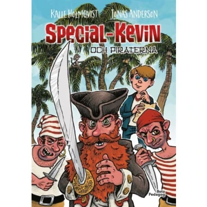 Special-Kevin och piraterna (inbunden) - – Grrr! Arrrgh! Är det du som har frågat om oss? sa gubben. &amp;nbsp&amp;nbsp&amp;nbsp– Oss? Vilka oss? &amp;nbsp&amp;nbsp&amp;nbsp– Det vet du nog. &amp;nbsp&amp;nbsp&amp;nbspGubben hade stort rött skägg och en grå hatt. Han höll ett svärd i handen. Han såg ut som en pirat.  Special-Kevin och piraterna är den första boken i en serie underfundiga och humoristiska kapitelböcker för den som har kommit igång med läsningen. Kevin är en glad, fantasifull och nyfiken kille. Och så är han lite speciell, det är därför han kallas för Special-Kevin.  Kalle Holmqvist skriver böcker för både barn och vuxna. De flesta handlar om historia och märkliga händelser förr i tiden. Han arbetade tidigare i många år som elevassistent på särskolan.  Jonas Anderson är en flitigt anlitad barnboksillustratör. Hans bilder är färgstarka, välgjorda och uttrycksfulla.  Provläs boken på www.betapedagog.se.    Format Inbunden   Omfång 77 sidor   Språk Svenska   Förlag Beta Pedagog AB   Utgivningsdatum 2020-01-07   Medverkande Jonas Anderson   ISBN 9789188871053  