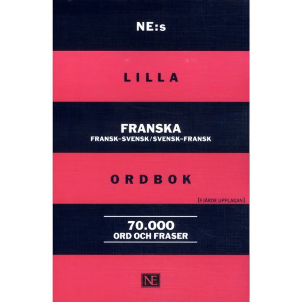 NE:s lilla franska ordbok är den perfekta ordboken för alla som behöver ett centralt och aktuellt ordförråd i franska. Den består av två delar, en fransk-svensk och en svensk-fransk del. Tillsammans innehåller de båda delarna ca 70.000 ord och fraser. Rikligt med grammatisk information ges: uppgifter om genus, böjning, konstruktion, oregelbundna former m.m. I den fransk-svenska delen finns uttal till alla uppslagsord. Vissa uppslagsord har kompletterats med intressant och användbar information, i form av rutor, som fördjupar kunskaperna om de franskspråkiga länderna. Rutorna kan handla om kulturella skillnader, grammatik, geografi och svårigheter för svenskar som lär sig franska. NE:s s lilla franska ordbok är modern och lätt att använda. Tydlig typografi och klar uppställning gör det lätt att hitta i ordboken. NE:s lilla franska ordbok ingår i NE:s välkända sortiment av kvalitetsordböcker framtagna i samarbete med Svenska Akademien, Språkrådet, framstående representanter för olika universitetsinstitutioner med flera. NE förenar traditionellt lexikografiskt kunnande med långt utvecklad kompetens inom modern teknik.    Format Häftad   Omfång 1046 sidor   Språk Svenska   Förlag NE Nationalencyklopedin   Utgivningsdatum 2017-12-01   ISBN 9789188423252  . Böcker.