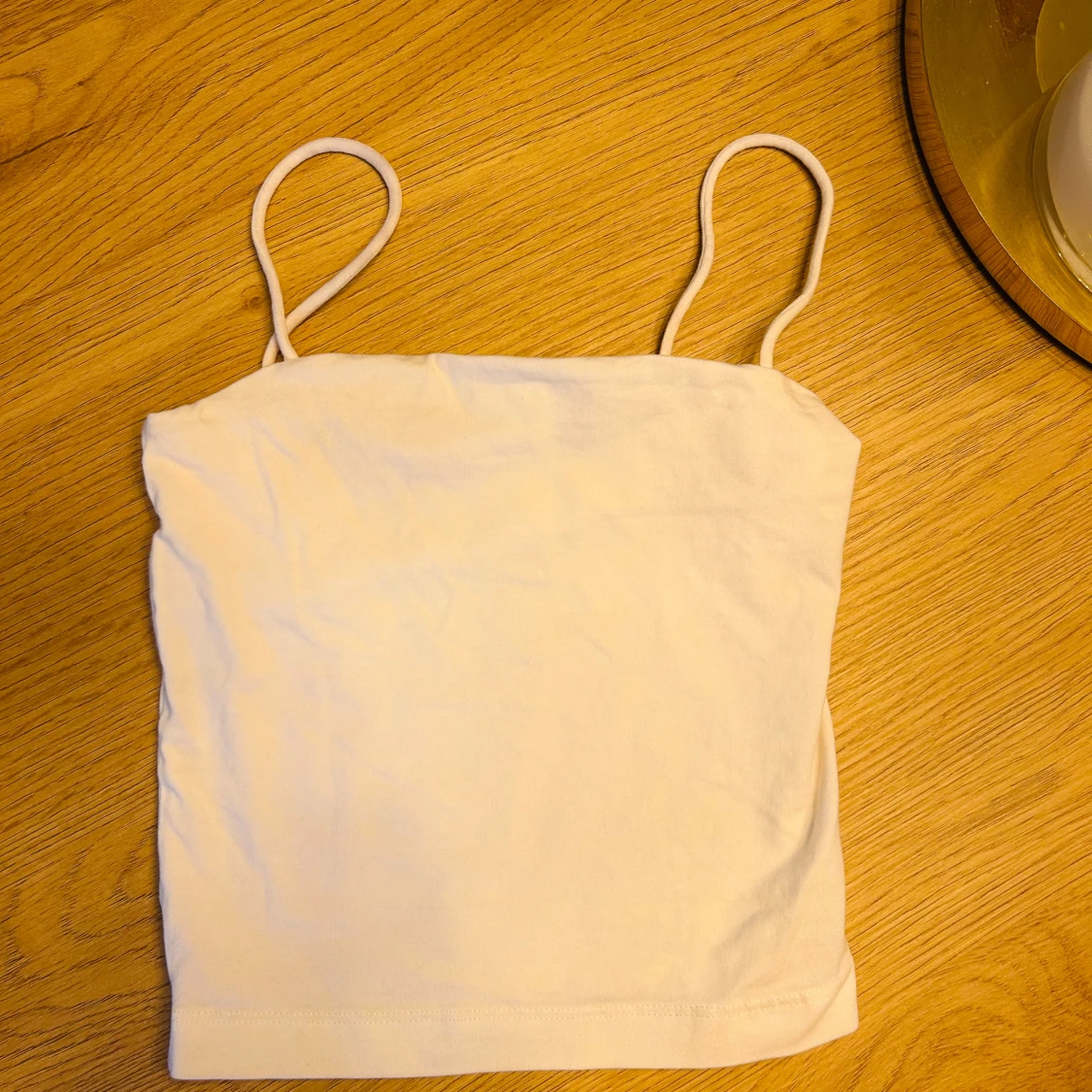 Fin vit topp linne från Gina Tricot scarlett singlet top XXS