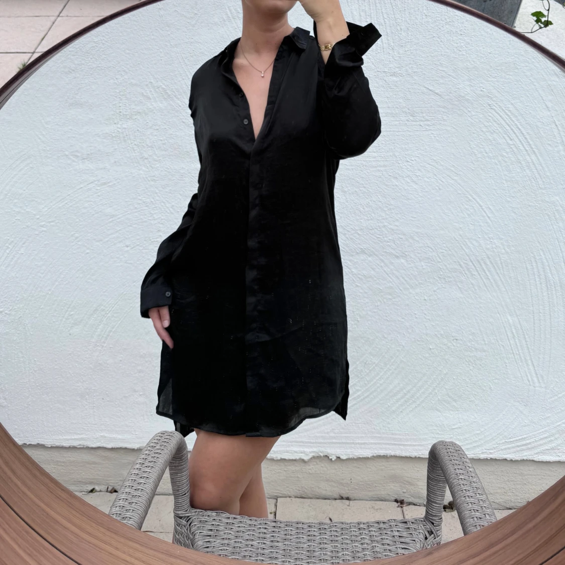 Svart skjortklänning