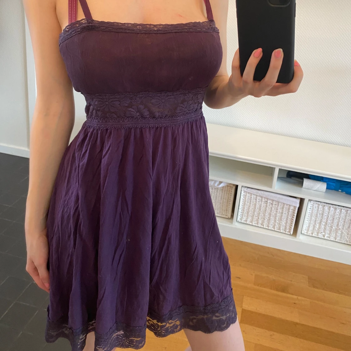 Lila nattlinne/klänning - 90