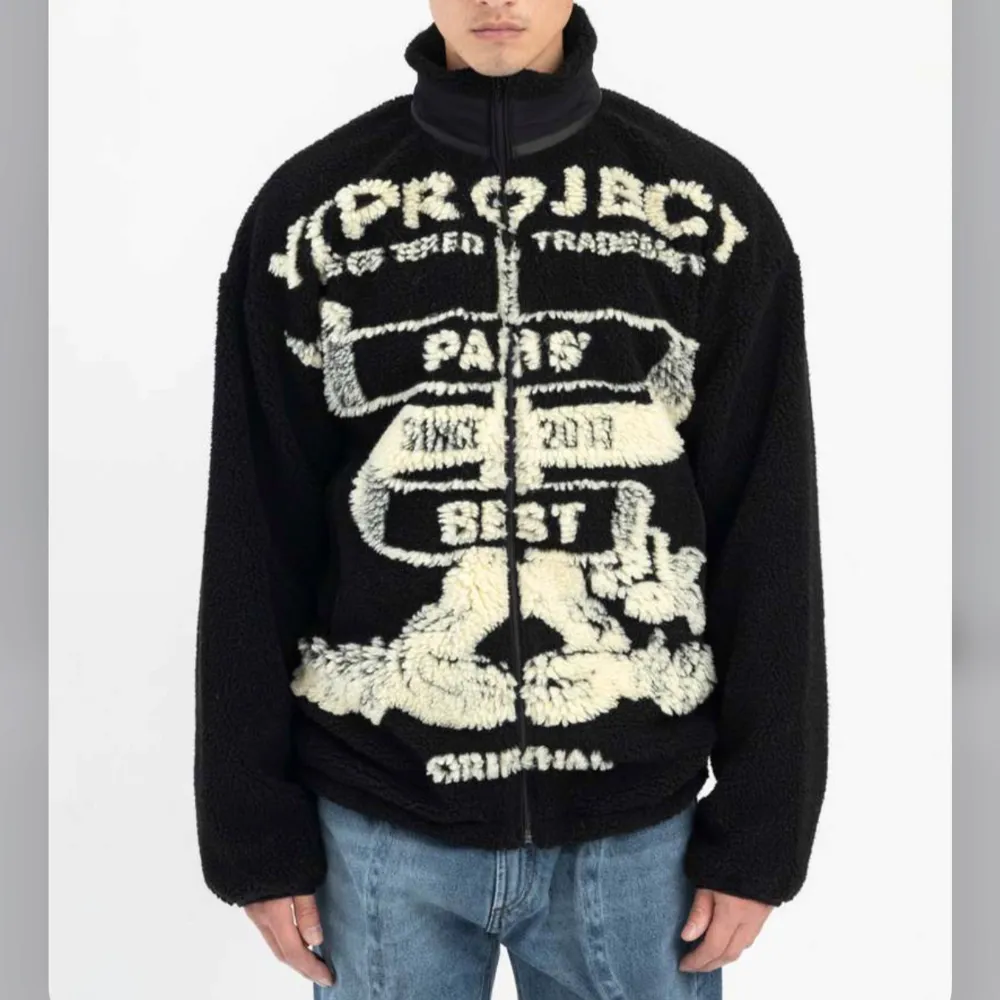 Y/Project  Paris best jacquard logo fleece jacket Sz L. Jackor.