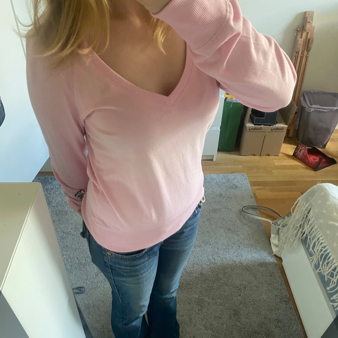 Rosa tjocktröja  - 1