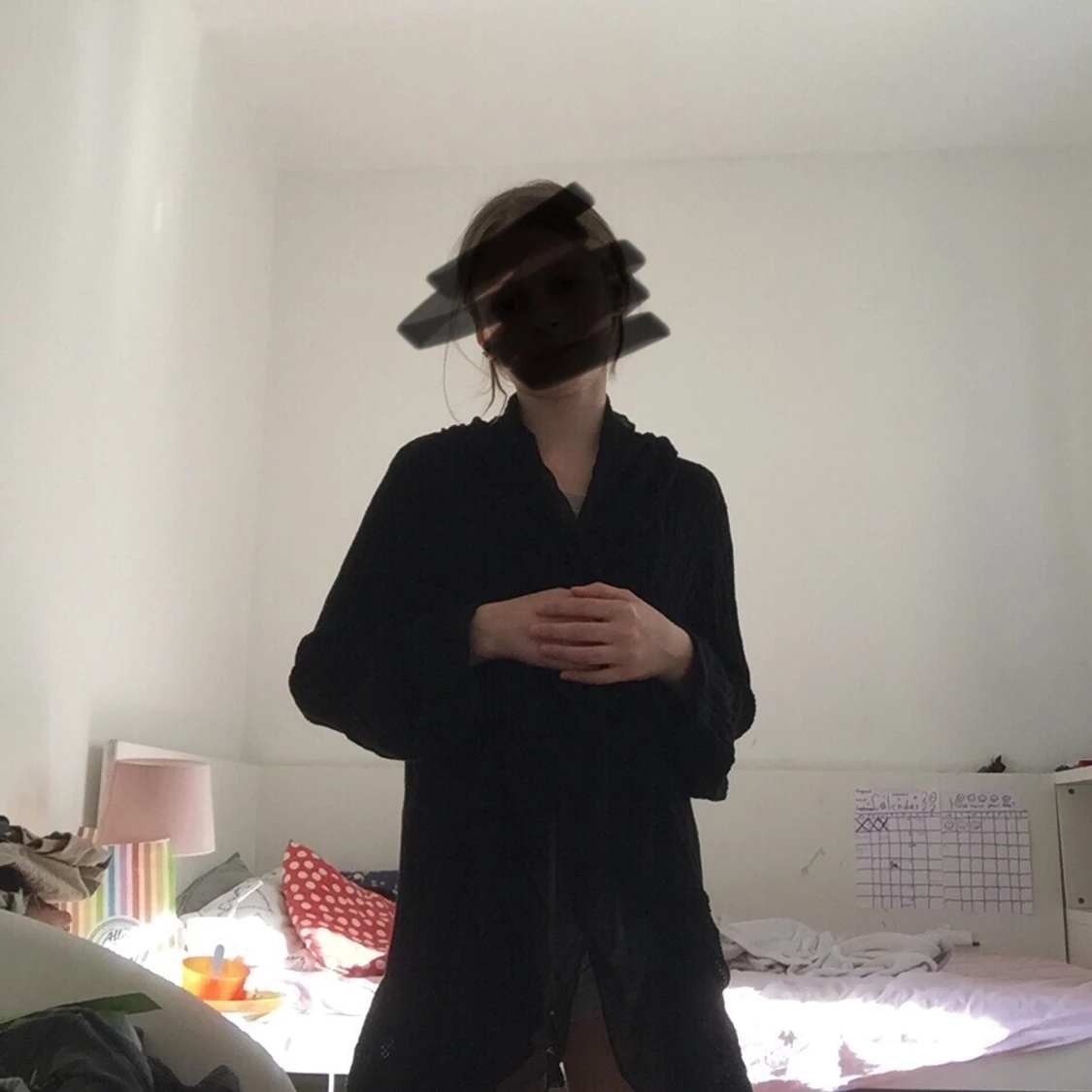 Svart stickad cardigan strl. M - 90