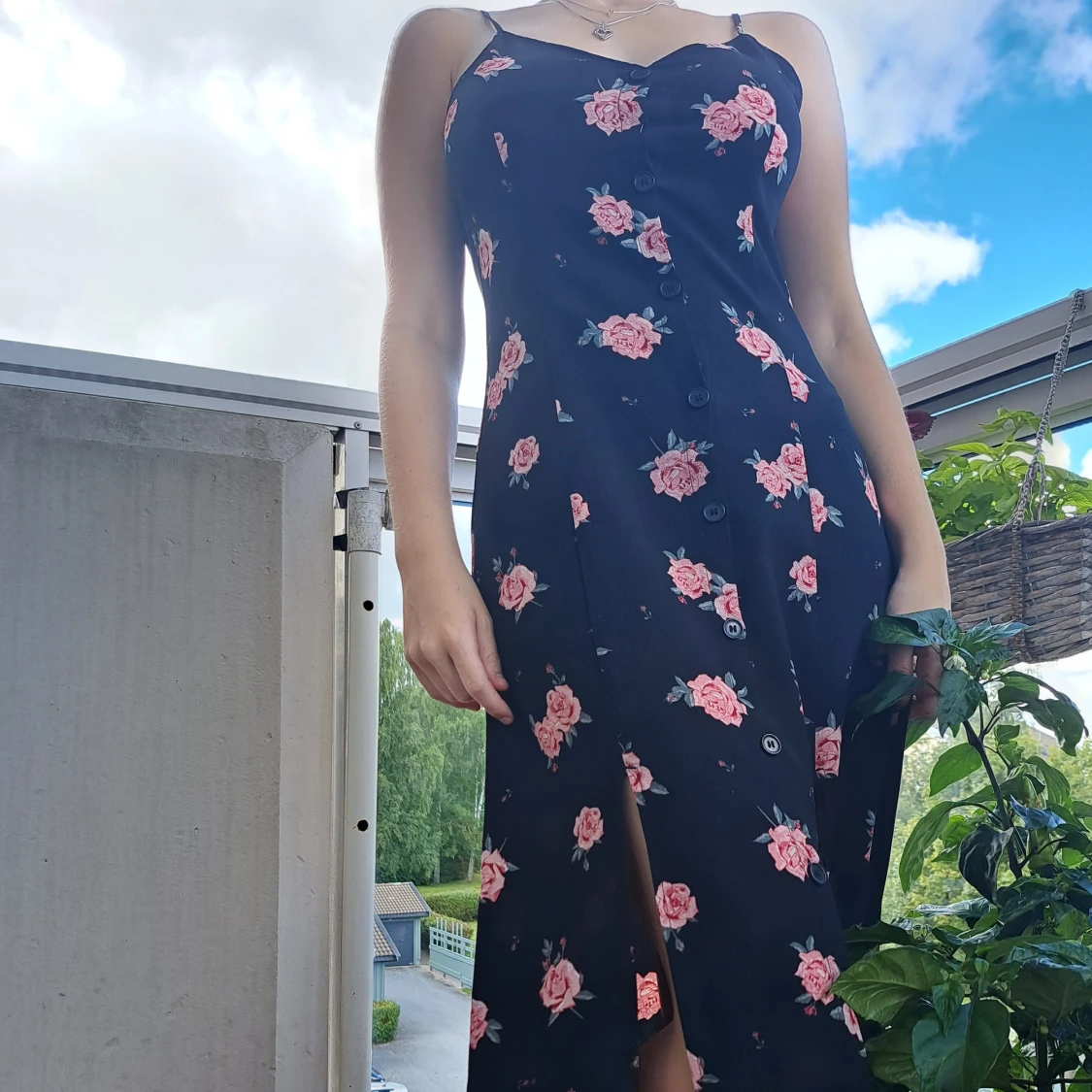 Blommig långklänning från hm - 91