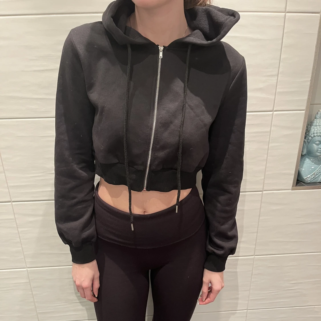Croppad hoodie