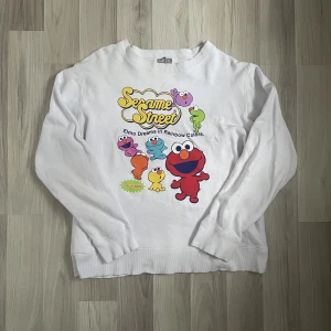 Sesame Street Tröja - Något urtvättad och en subtil misfärgning vid kragen. Annars fint skick. Skriv om fler bilder eller mått önskas. Skickas spårbart.