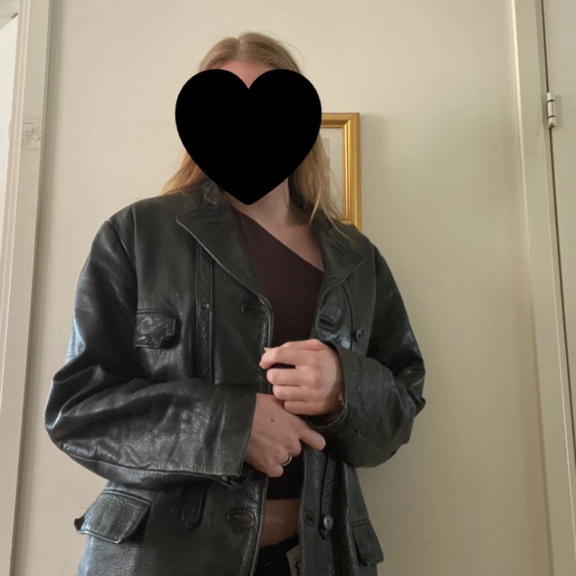 Vintage skinnjacka - 90