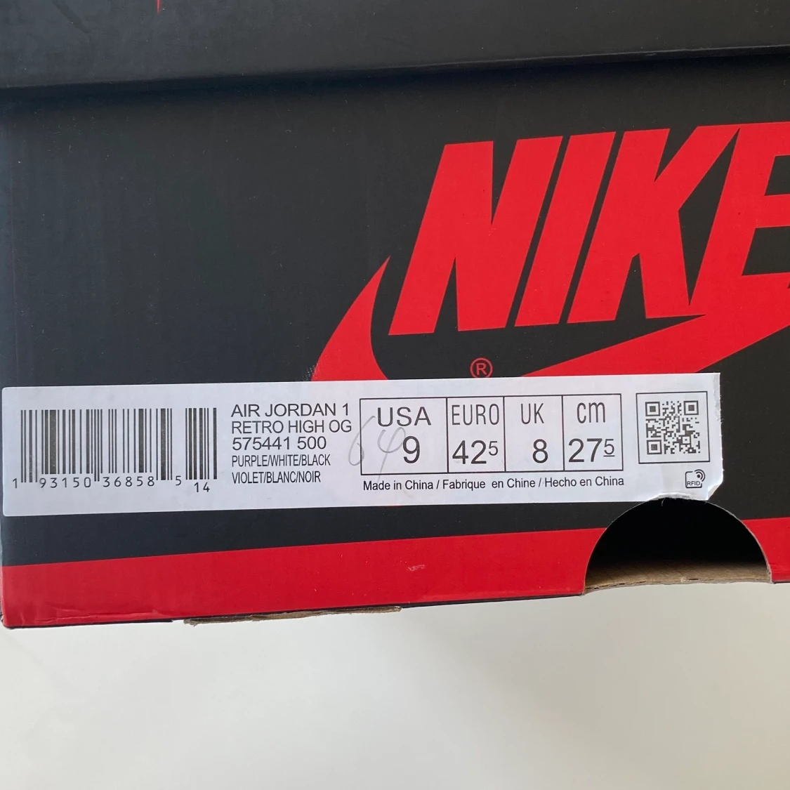 Jordan 1 high Court Perple  - 91