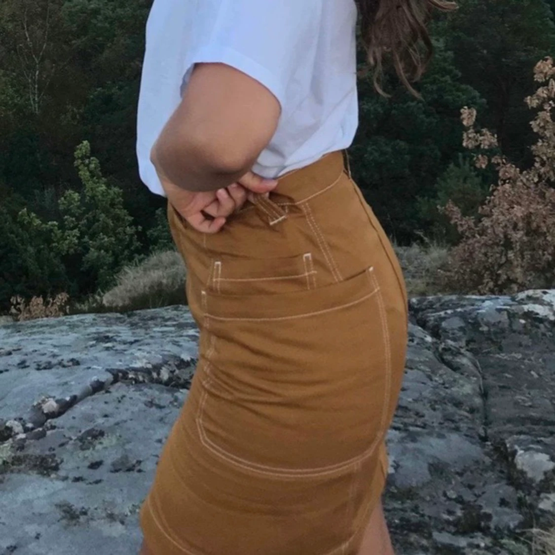 Brun/beige kjol från weekday - 90